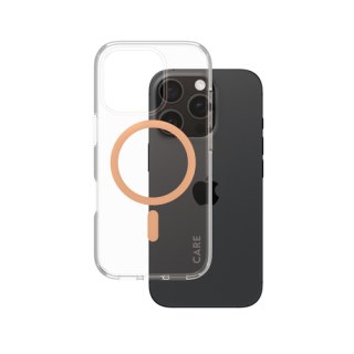 PanzerGlass CARE™ by ® Urban Combat Case Transparent w. Peachy MagSafe iPhone 16 Pro mobiele telefoon behuizingen Hoes Transparant