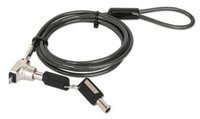 Manhattan Laptopslot (Nano) met 2 sleutels, compatibel met Nano-slot, kabel van 1,5 m, diefstalbeveiliging, stalen kabel met transparante PVC-coating, levenslange garantie