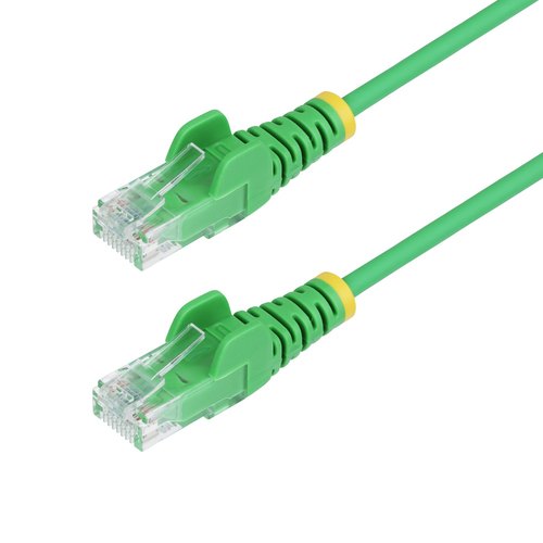 StarTech.com 1,5m Dunne CAT6 Ethernet Kabel, Groen, Snagless, 100W PoE, UTP, LSZH, 28AWG Pure Koperdraad, Slim RJ45 Netwerk Patchkabel met Trekontlasting, Fluke Getest
