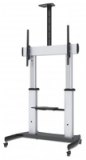 Manhattan Trolley voor TV’s en monitoren, voor schermen 60"–100", VESA-compatibiliteit: van 200x200 tot 800x600 mm (controleer de afmetingen van de vier montagegaten aan de achterzijde), max 100 kg, hoogte 1200–1685 mm, LFD, beugel