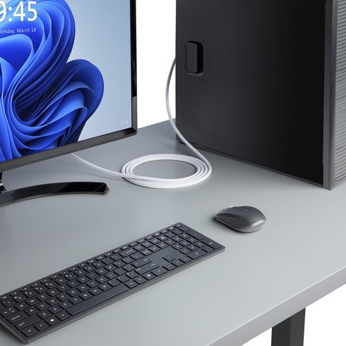 StarTech.com 3m VESA Gecertificeerde DisplayPort 1.2 Kabel, Wit, 4K 60Hz, 21.6Gbps, Vergrendelbare DP Connectors, DP 1.2, DisplayPort Kabel, DP Monitor Kabel, M/M