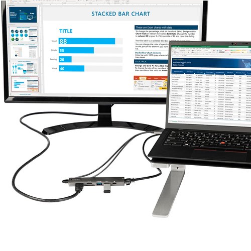 StarTech.com USB-C Multiport Adapter Hub, USB-C naar 4K 60Hz HDMI, Gigabit Ethernet en 100W Laptop Charging voor Macbook Pro / Air en Windows