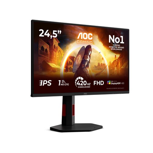 AOC G4 25G4KUR computer monitor 62,2 cm (24.5") 1920 x 1080 Pixels Full HD LED Zwart, Rood