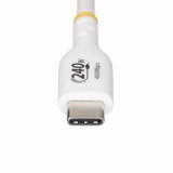 StarTech.com 2m USB-C Laadkabel, Wit, USB-IF Gecertificeerde USB Kabel, 240W PD EPR, USB 2.0 Type-C Laptop Laadkabel, USB-C Data Transfer Kabel, TPE Mantel, M/M