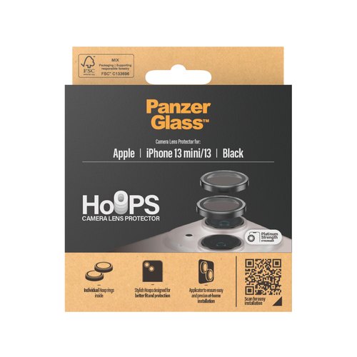 PanzerGlass ® Hoops® Camera Lens Protector Black iPhone 13 mini | 13 Doorzichtige schermbeschermer Apple 1 stuk(s)
