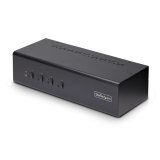 StarTech.com 4-Port Dual-Monitor DisplayPort KVM Switch, 4K 60Hz, 2x USB 5Gbps Hub Ports, 2x USB 2.0 HID Ports, Hotkey/Drukknop Schakeling, TAA Compliant, 3.5mm Audio, HDCP