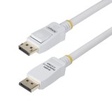 StarTech.com 3m VESA Gecertificeerde DisplayPort 1.2 Kabel, Wit, 4K 60Hz, 21.6Gbps, Vergrendelbare DP Connectors, DP 1.2, DisplayPort Kabel, DP Monitor Kabel, M/M