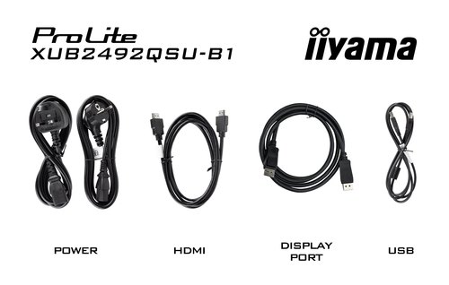 iiyama ProLite XUB2492QSU-B1 computer monitor 60,5 cm (23.8") 2560 x 1440 Pixels Quad HD LED Zwart