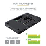 StarTech.com 4 Bay Thunderbolt 3 NVMe Behuizing voor M.2 NVMe SSD Drives, SSD M.2 Enclosure, 1x DisplayPort Video/ 2x TB3 Downstream Poorten, 40Gbps, 72W Power Supply, Externe Harde Schijf Behuizing
