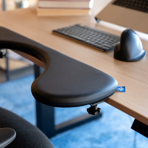 R-Go Tools Armsteun R-Go, ergonomisch, symmetrisch met buikuitsparing, soft foam, zwart